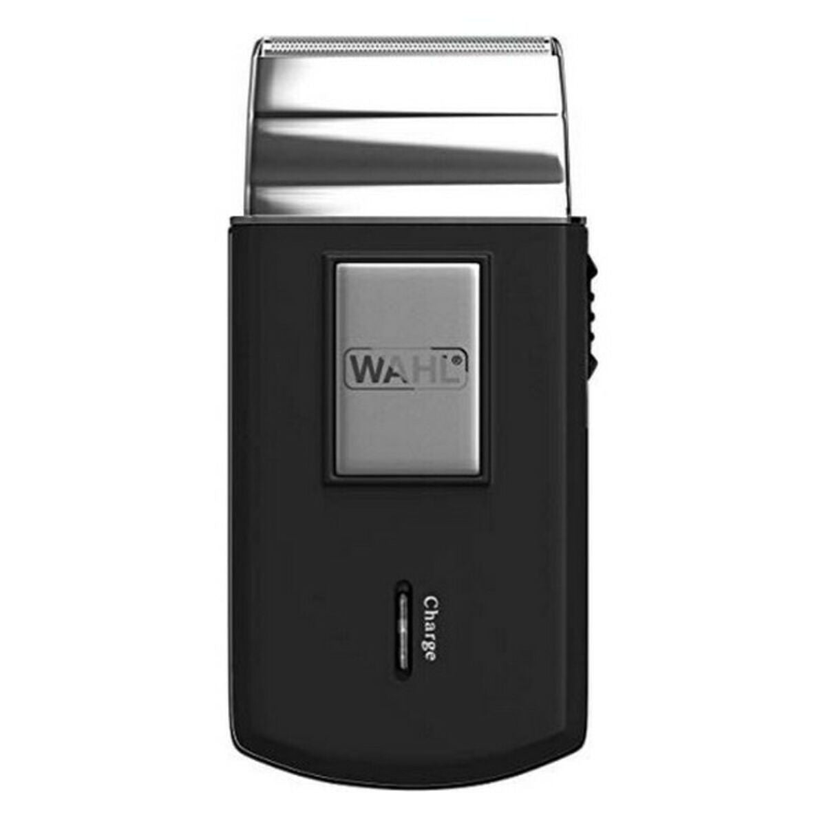Rasoir électrique rechargeable Wahl 03615-1016 avec lames en acier inoxydable et indicateur de chargement.