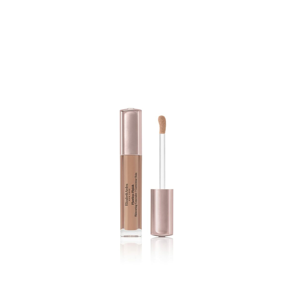Correcteur facial Elizabeth Arden Flawless Finish Nº 7, produit dermocosmétique unisexe, applicateur intégré.