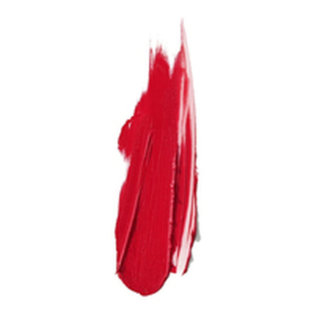 Swatch of bright red lipstick, showcasing the rich color and creamy texture of Clinique POP LONGWEAR lipstick.