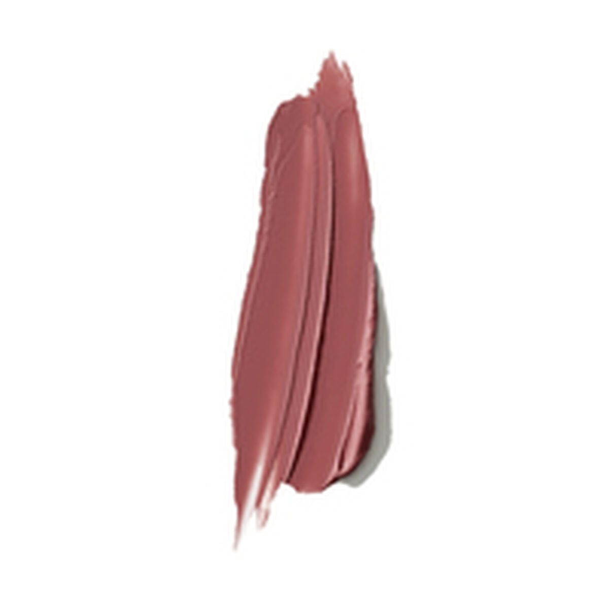 Clinique POP LONGWEAR lipstick swatch in a soft pink nude shade, showcasing a creamy texture.