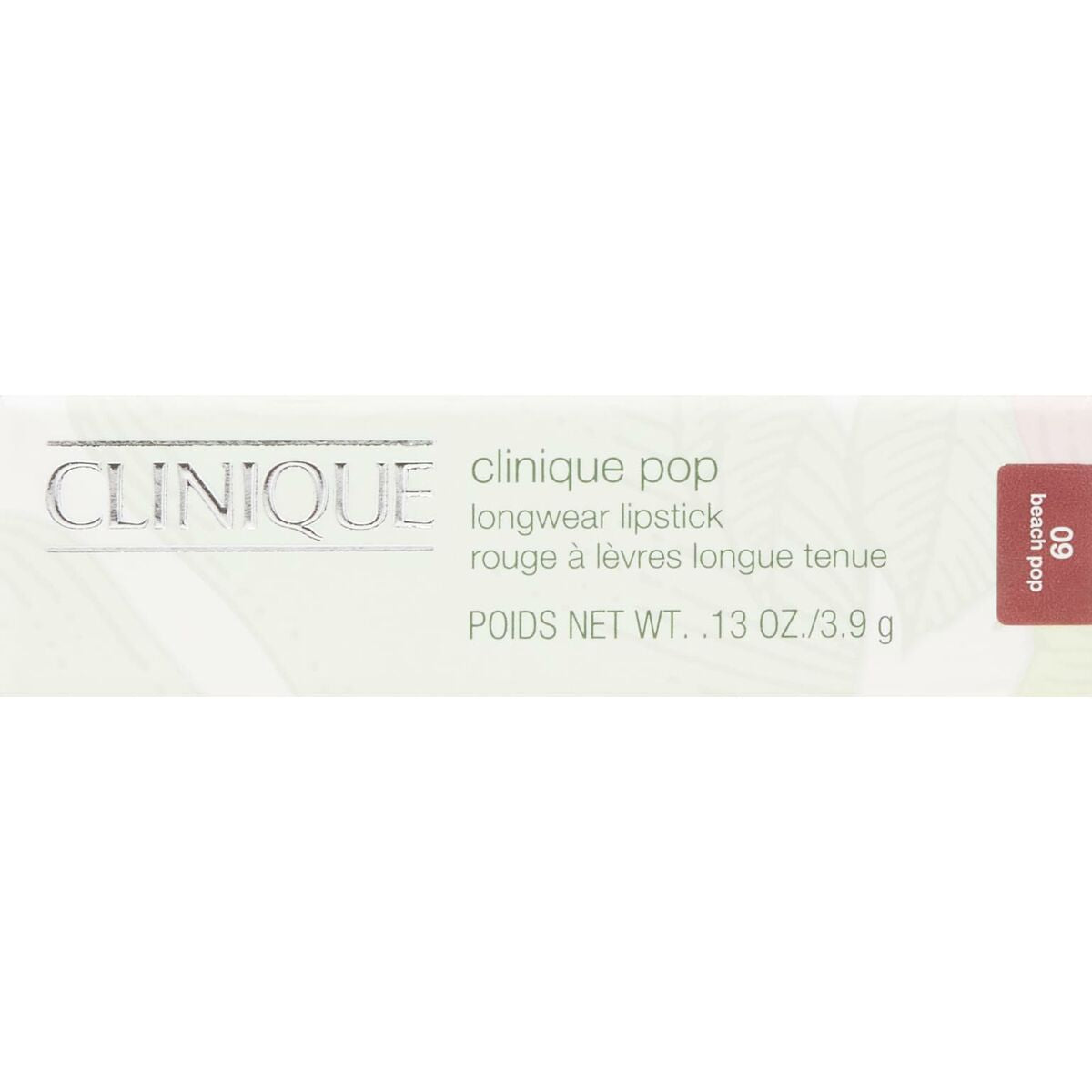 Clinique Pop Longwear Lipstick in Beach Pop, 3.9g, fragrance-free, unisex, high-quality formula for long-lasting color.