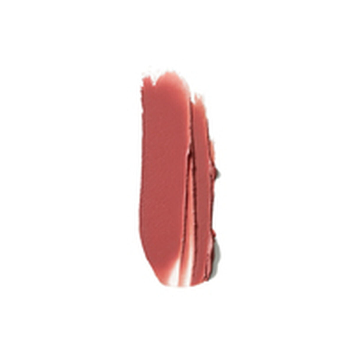 Swatch of Clinique POP LONGWEAR lipstick in a warm rosy shade, showcasing its smooth texture and rich color.
