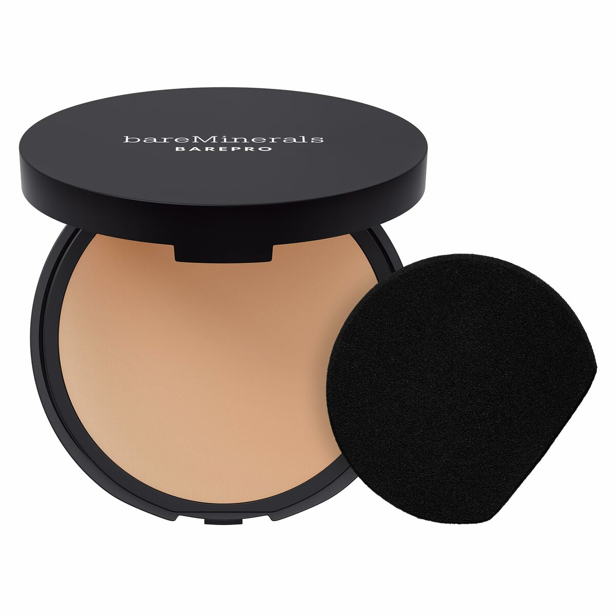 bareMinerals BAREPRO makeup set with powder compact and sponge, vegan and hypoallergenic.