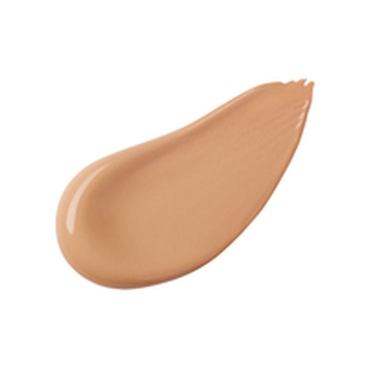 Swatch of Shiseido Creamy Makeup Base, showing a smooth, beige cream texture ideal for enhancing beauty.