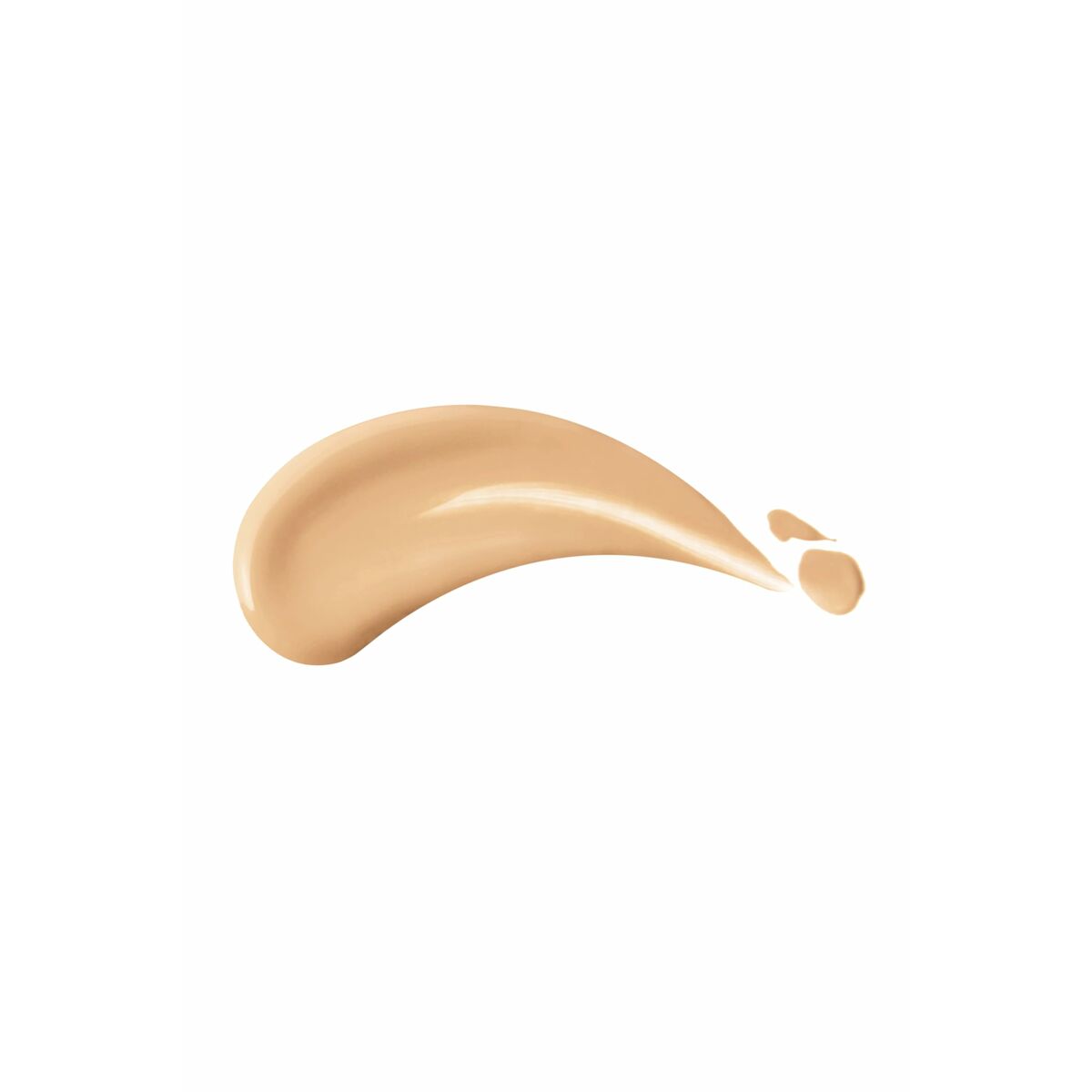 Swatch of Shiseido Revitalessence Skin Glow liquid foundation shade Nº 320 on a white background.