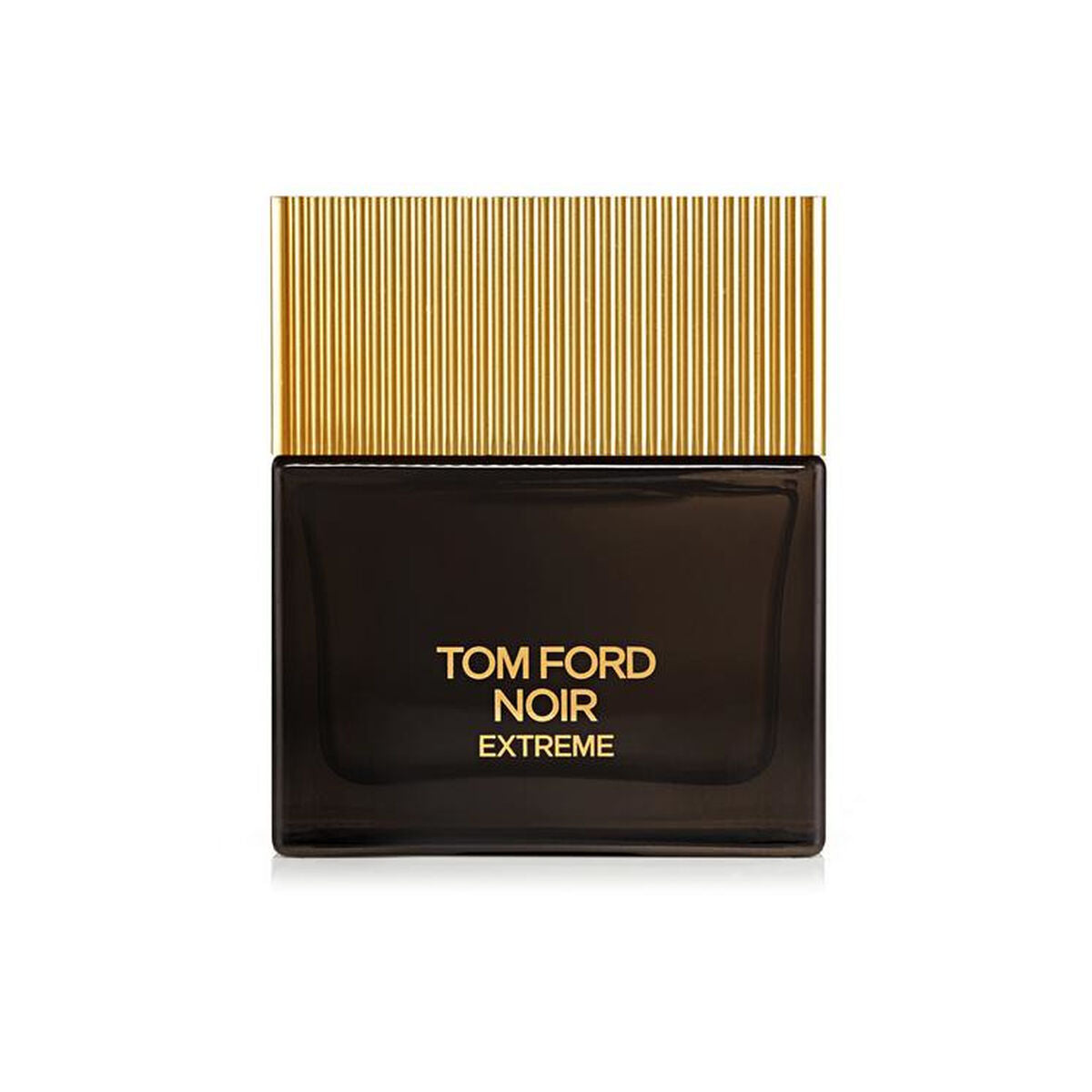 Flacon de parfum homme Tom Ford Noir Extreme EDP 50 ml, design élégant avec capuchon doré.