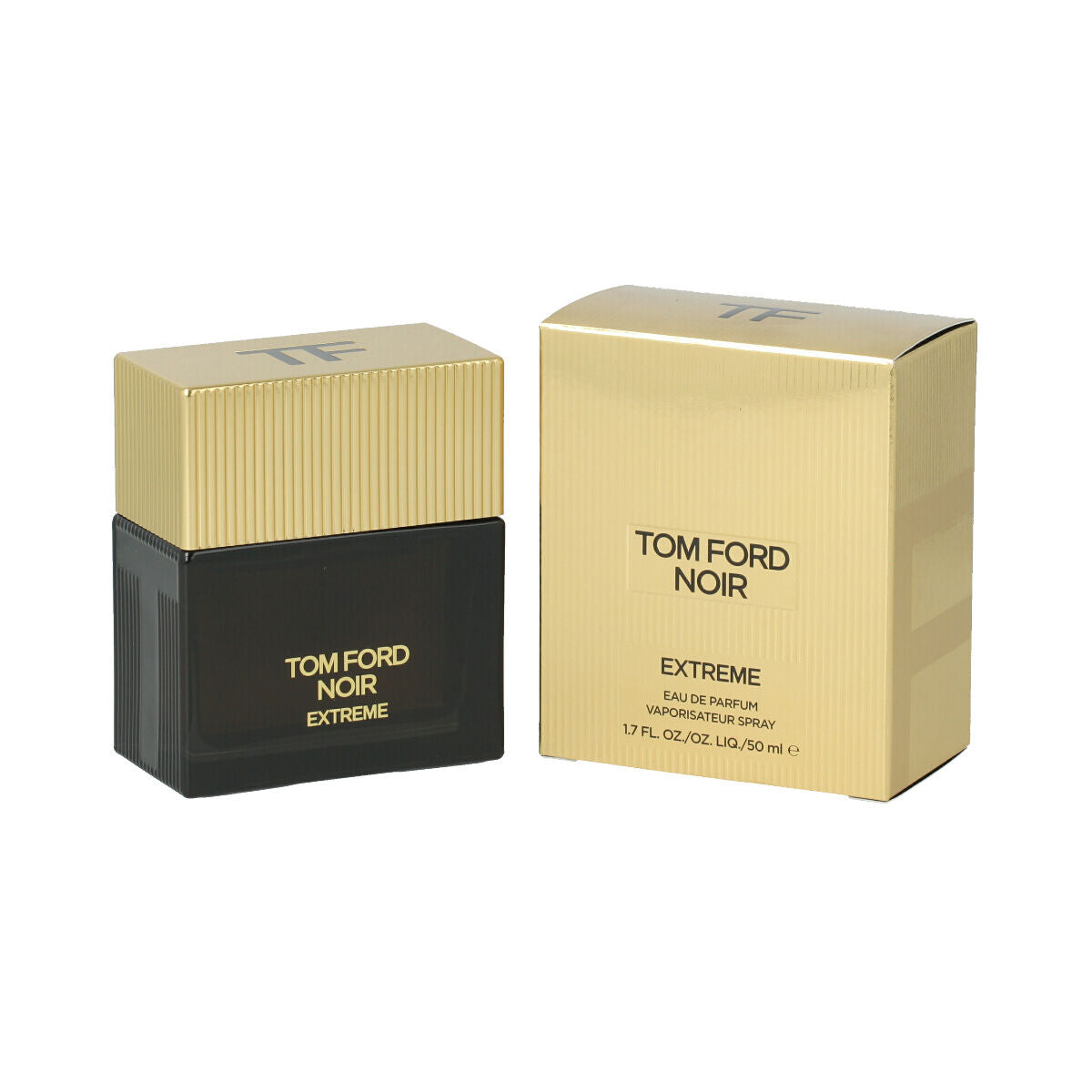 Flacon de parfum Tom Ford Noir Extreme EDP 50 ml avec emballage doré