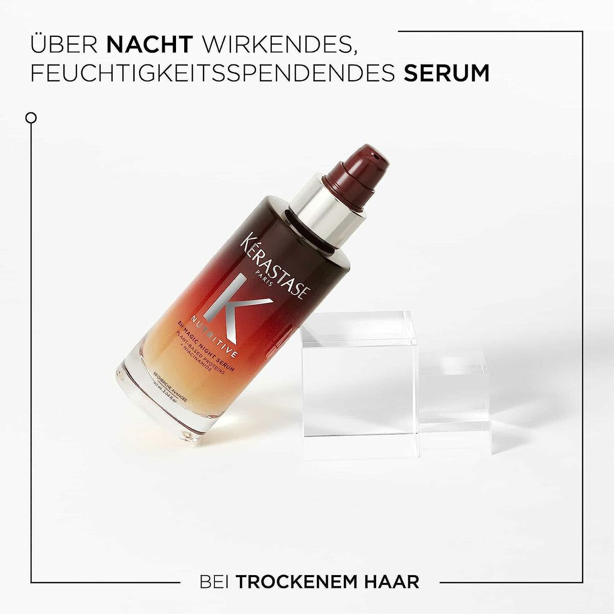 Sérum Kerastase Nutritive 90 ml pour cheveux secs, hydrate en profondeur, emballage élégant.
