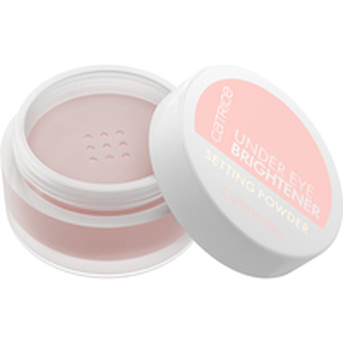 Catrice Under Eye Brightener setting powder in a round container, perfect for a radiant look.