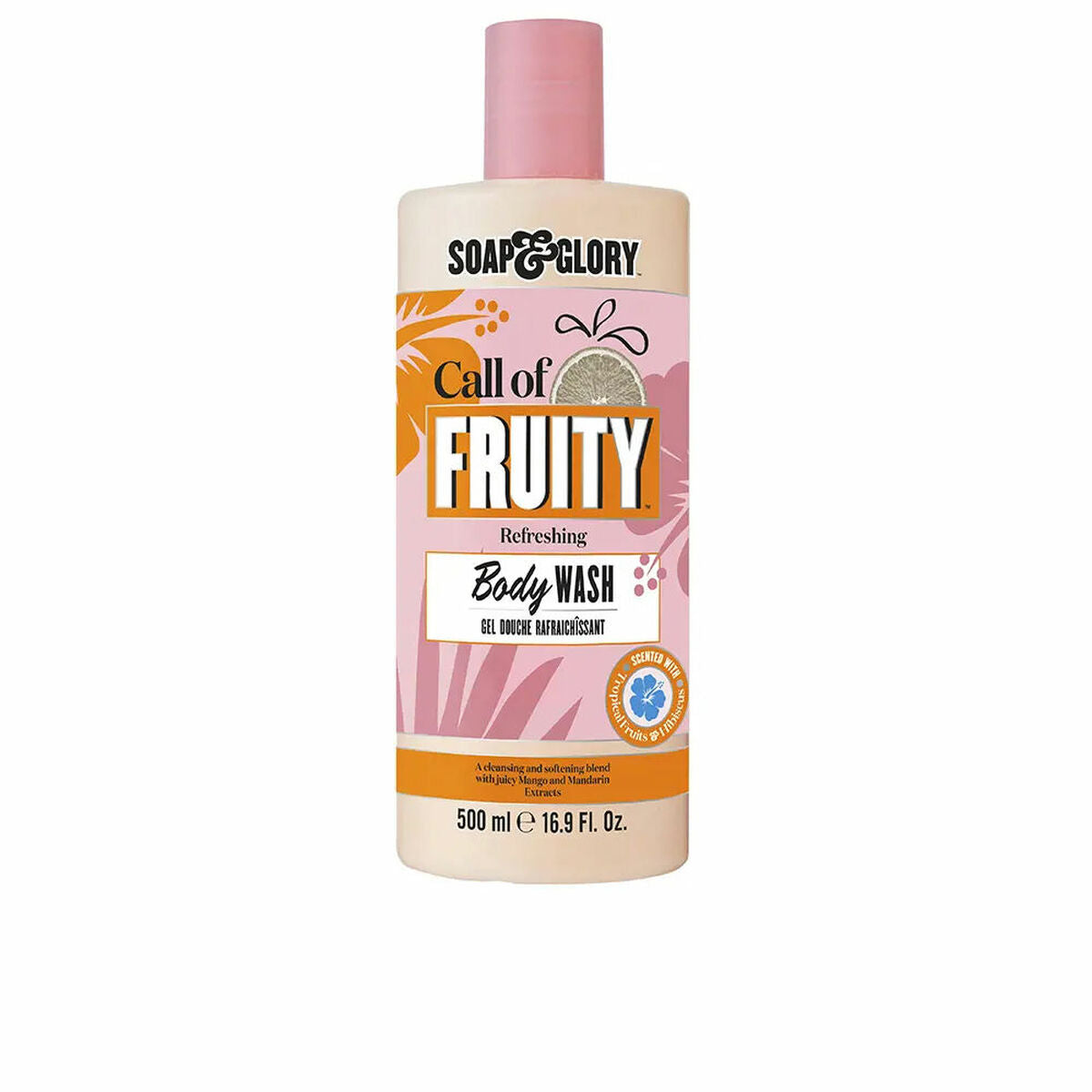 Gel de douche Soap & Glory Call of Fruity 500 ml, rafraîchissant, unisexe, parfait pour tous types de peau.