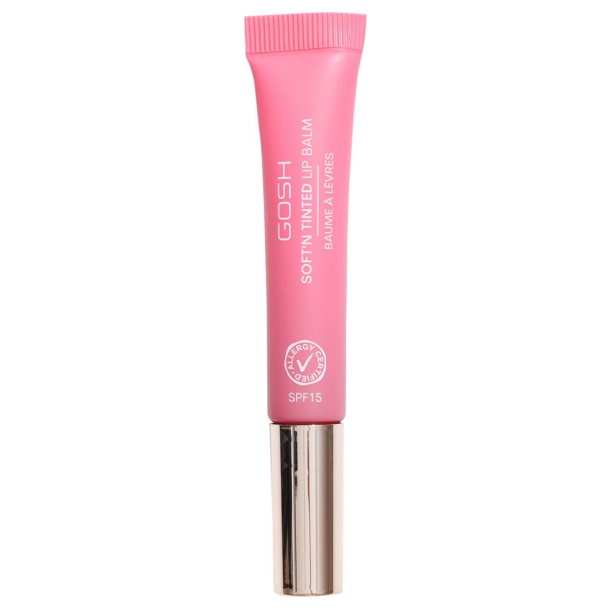 Gosh Copenhagen Soft'N Tinted Lip Balm Nº 005 Pink Rose, moisturizing tinted lip balm with SPF 15.