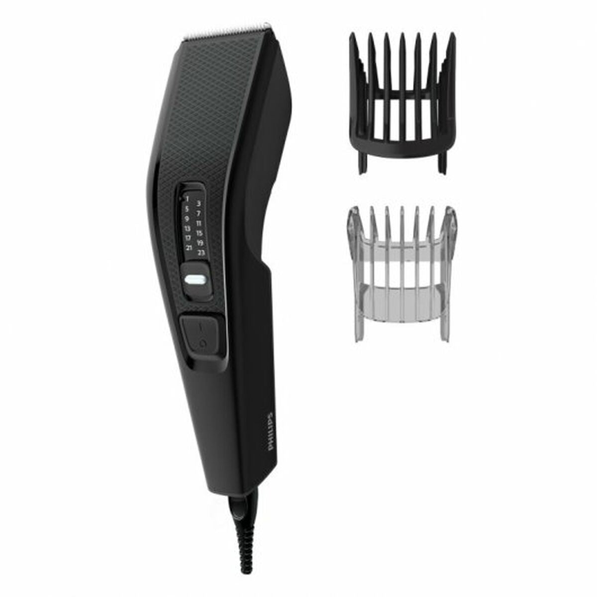 Tondeuse Philips Series 3000 Noir avec accessoires pour un soin efficace du corps.