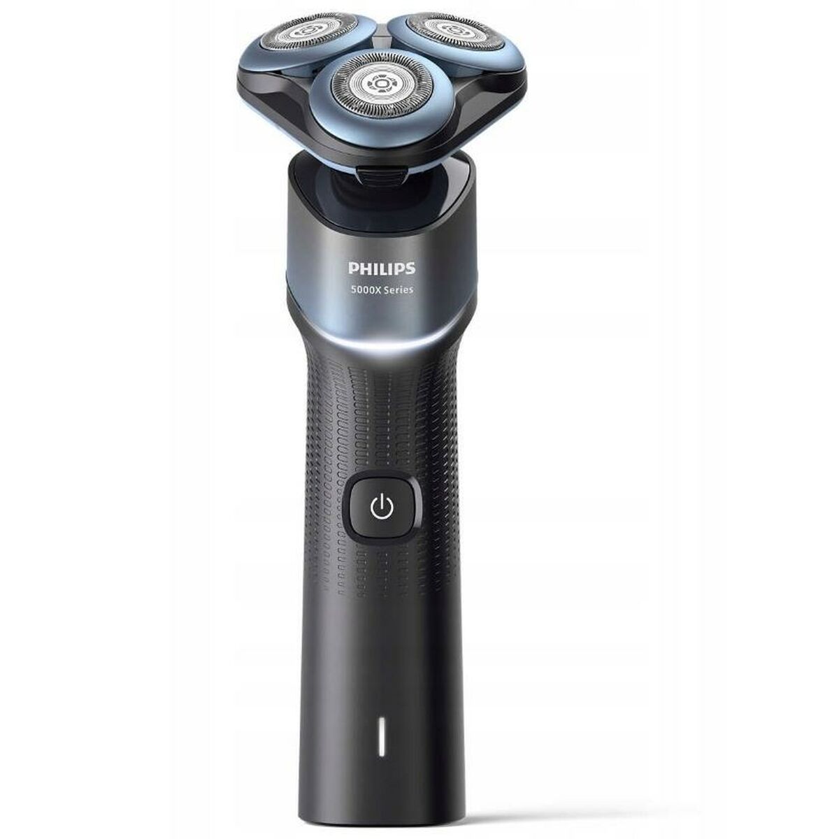 Philips X5006/00 electric shaver with three rotating heads and ergonomic grip, waterproof and rechargeable.