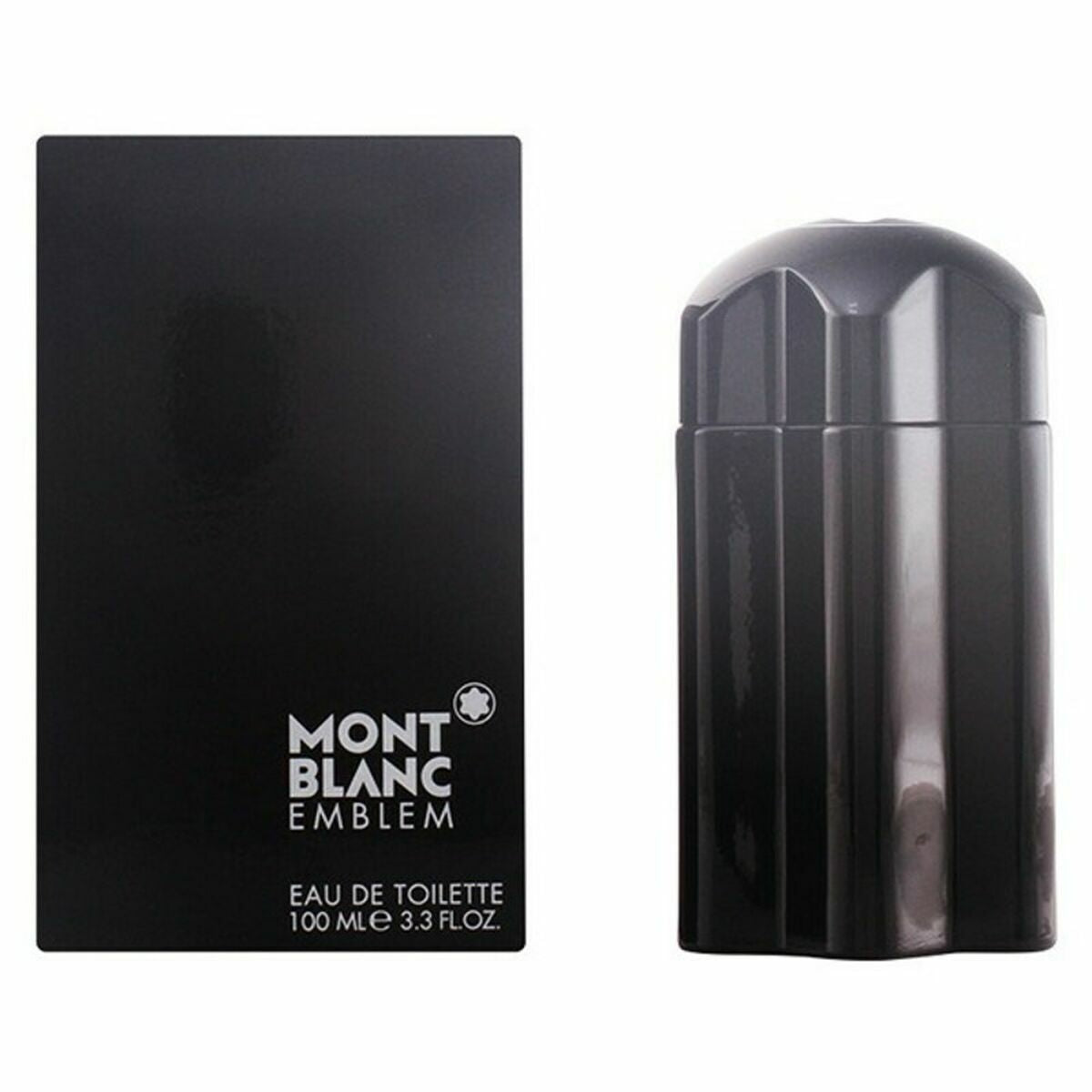 Montblanc Emblem Eau de Toilette 100 ml packaging and bottle, elegant scent for men.